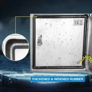 VEVOR  Ανοξείδωτο Κουτί NEMA 4X, 12x12x8'', IP66 Αδιάβροχο & Ανθεκτικό στη Σκόνη, με Πλάκα Στήριξης DQX304BXG12128001V0 - Image 4
