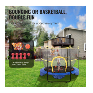 Παιδικό Τραμπολίνο με Εσωτερικό Προστατευτικό Δίχτυ 152 cm VEVOR DWYXBC5YCDWYPRW3SV0 - Image 5