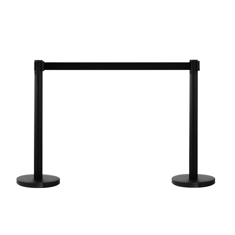 Σετ Διαχωριστικά Κολωνάκια από Ανοξείδωτο Ατσάλι με Ιμάντα 2 m Χρώματος Μαύρο 2 τμχ HOMCOM E11-001BK Σετ Διαχωριστικά Κολωνάκια από Ανοξείδωτο Ατσάλι με Ιμάντα 2 m Χρώματος Μαύρο 2 τμχ HOMCOM E11-001BK