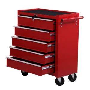 HomCom Trolley Toolbox for workshop, κόκκινο, 67,5x33x77cm E2-0004 - Image 4
