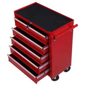 HomCom Trolley Toolbox for workshop, κόκκινο, 67,5x33x77cm E2-0004 - Image 5