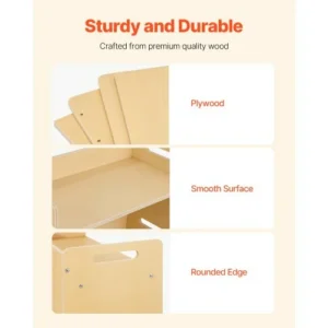 VEVOR Σετ Τραπεζιού και Καρεκλών Montessori για Νήπια από Ξύλο ETDNZY265201MXF9VV0 - Image 3