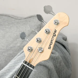 SPORTNOW 4 χορδές ηλεκτρικό μπάσο με ενισχυτή 15W, τσάντα, ιμάντα ώμου και επιλογές, χρώμα σκούρο μπλε F20-006V90BU - Image 5