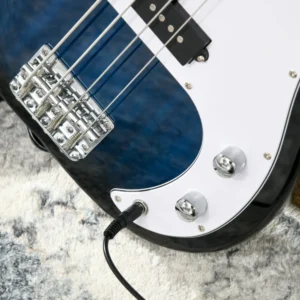 SPORTNOW 4 χορδές ηλεκτρικό μπάσο με ενισχυτή 15W, τσάντα, ιμάντα ώμου και επιλογές, χρώμα σκούρο μπλε F20-006V90BU - Image 7