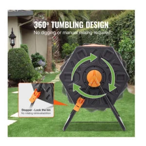 Κάδος Ταχείας Κομποστοποίησης με 2 Θαλάμους 140 Lt 785 x 605 x 795 mm VEVOR FGDFJ37JL000EYX7CV0 - Image 5