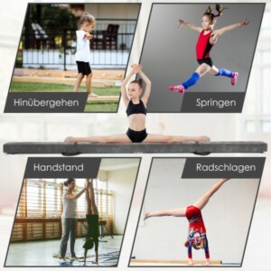 Costway  Πτυσσόμενη Δοκός Ισορροπίας Γυμναστικής Ανθεκτική Γκρι 210 εκ. x 10 εκ. FH10002GR - Image 4