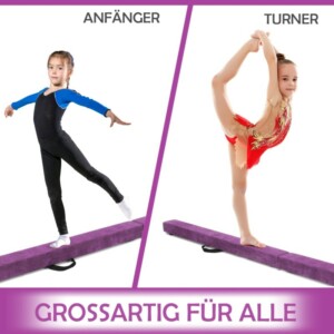 Costway Πτυσσόμενη Ισορροπία Γυμναστικής 2,1M Ανθεκτική - Μωβ FH10002PU - Image 4