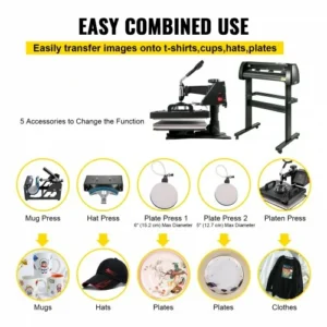 VEVOR Πολυμηχάνημα Θερμομεταφοράς & Κοπτικό Βινυλίου 34"  FM1151+KZJ-870001V2 - Image 6