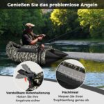 Costway Φουσκωτή βάρκα με πτερύγια & μεζούρα ψαριών & βάση καλαμιού ψαρέματος, βάρκα καμουφλάζ για ψάρεμα. FT10004AU - Image 4