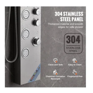 Στήλη Nτους - Υδρομασάζ Τοίχου 134.5 cm με Τηλέφωνο 4 σε 1 VEVOR FTYS4CS2MSDPNYC1QV0 - Image 2