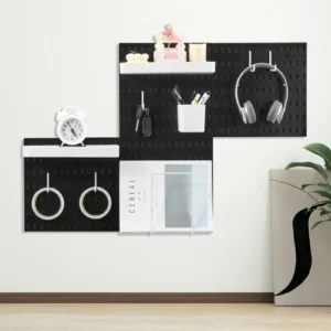 VEVOR Σετ Συνδυασμού Πλαστικής Διάτρητης Πλάκας 11 x 11" 4 Πάνελ για Σπίτι Μαύρο GJGBHSSL11111EGUEV0 - Image 7