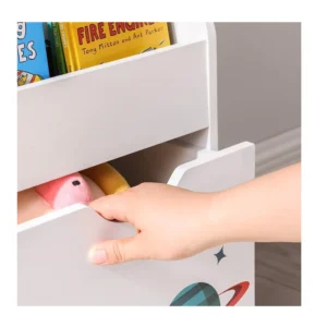 Ξύλινη Παιδική Βιβλιοθήκη 62.5 x 29.5 x 70 cm Songmics GKR41WT - Image 2