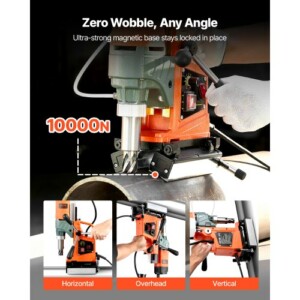VEVOR Μαγνητική Δράπανο Πίεσης 1400 W, Ρυθμιζόμενη Ταχύτητα 0-850 RPM GSCLZCSGSDP5WQCFH001V2 - Image 4