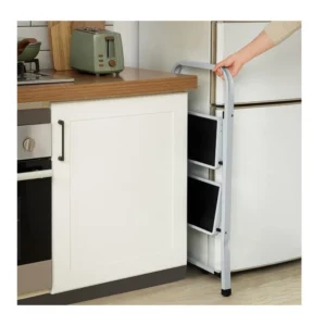 Πτυσσόμενη Σκάλα από Ατσάλι 2 Σκαλιών Songmics GSL12WT - Image 4