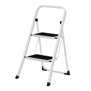 Πτυσσόμενη Σκάλα από Ατσάλι 2 Σκαλιών Songmics GSL12WT - Image 6