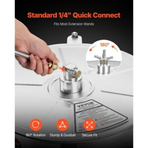 VEVOR Πλυστικό Επιφανειών 18" με Ρόδες και Διπλή Λαβή έως 4000 PSI GYQXJBMQJQYPY17O7V0 - Image 3