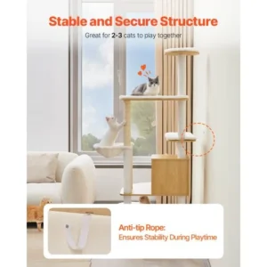 VEVOR Πολυεπίπεδος Πύργος Γάτας για Εσωτερικό Χώρο GYSXJSMSYMS7XH996V0 - Image 5
