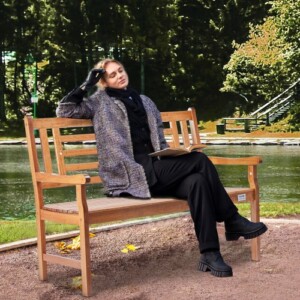 Ξύλινο Παγκάκι Κήπου VEVOR 48" για 318 kg - Εξωτερικού Χώρου  GYZYMZ48YC00J47YNV0 - Image 7