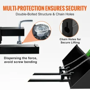 VEVOR Πιρούνια Παλέτας, 2000 lbs, 43" για Τρακτέρ & Φορτωτές  HCF43INCH20005JCOV0 - Image 4