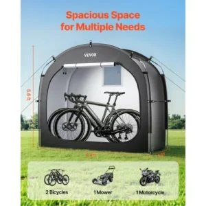 VEVOR Εξωτερική Αδιάβροχη Σκηνή Αποθήκευσης Ποδηλάτων για 1-2 Ποδήλατα HDZXCP566626ZDD8KV0 - Image 2
