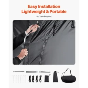 VEVOR Εξωτερική Αδιάβροχη Σκηνή Αποθήκευσης Ποδηλάτων για 1-2 Ποδήλατα HDZXCP566626ZDD8KV0 - Image 4