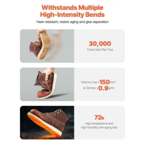 VEVOR Ανδρικά Αδιάβροχα Ατσάλινα Μποτάκια Εργασίας UK 10.5 Αντιολισθητικά HJJZXMOCKZS1CW4IVV0 - Image 4