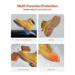 VEVOR Ανδρικές Αδιάβροχες Ατσάλινες Μπότες Εργασίας Μέγεθος 8 Αντιολισθητικές HJJZXPTKZS9MQHLDIV0 - Image 3