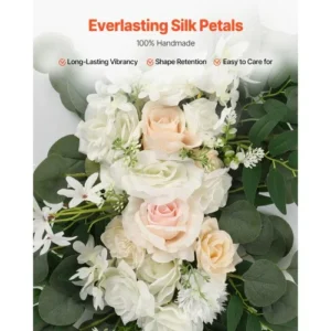 VEVOR Σετ Τεχνητών Λουλουδιών Γάμου Λευκό με 2 Λουλούδια & 2 Υφάσματα HLGMHTJ4JTBSCANWFV0 - Image 3