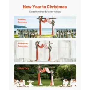 VEVOR Σετ Τεχνητών Λουλουδιών Γάμου Πορτοκαλί με 2 Λουλούδια & 2 Υφάσματα HLGMHTJ4JTCS7O0MFV0 - Image 5