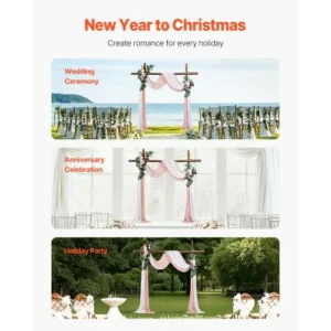 VEVOR Σετ Τεχνητών Λουλουδιών Γάμου Ροζ με 2 Λουλούδια & 2 Υφάσματα HLGMHTJ4JTFSPCKX4V0 - Image 5