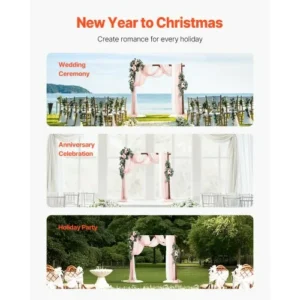 VEVOR Σετ Τεχνητών Λουλουδιών Γάμου Ροζ με 2 Λουλούδια & 3 Υφάσματα HLGMHTJ5JTFSIZ4UYV0 - Image 5