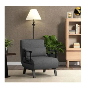 Πολυθρόνα - Κρεβάτι με Μαξιλάρι 65 x 79 x 79 cm Costway HV10417GR - Image 4