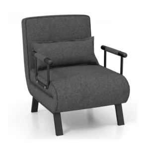 Πολυθρόνα - Κρεβάτι με Μαξιλάρι 65 x 79 x 79 cm Costway HV10417GR - Image 6