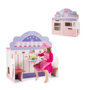 Σετ Παιδική Κουζίνα και Εστιατόριο 2 σε 1 Costway HW64637 - Image 10