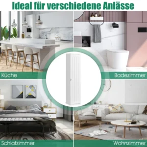 Costway Ντουλάπι Χαρτιού Υγείας με 3 Αποσπώμενα Ράφια 15 x 16 x 69 εκ. Λευκό HW67324WH - Image 3