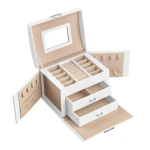 Κοσμηματοθήκη - Μπιζουτιέρα 17.7 x 13.8 x 13.5 cm Songmics JBC154W01 - Image 6