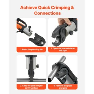 VEVOR Σιαγόνα Πίεσης V28 28mm για Ανοξείδωτους Σωλήνες V-Tύπου JCYLQ28MMOZKWCV0WV0 - Image 4