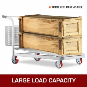 VEVOR Σετ 4 Ρόδες 6x2" (2 Σταθερές, 2 Περιστρεφόμενες με Φρένο) Πολυουρεθάνης, 1000lbs/Ρόδα  JL6IN2WXPSJ2DXTXHV0 - Image 3