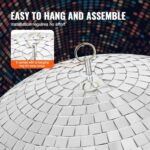 VEVOR  Ασημένια Ντίσκο Μπάλα 16" με Κρίκο Κρεμάσματος  JMDSKQ16INCHT019EV0 - Image 3