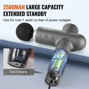 VEVOR Πιστόλι Μασάζ με 8 Ταχύτητες και 6 Κεφαλές  JMQ3200RPMXXZUVUFV2 - Image 3