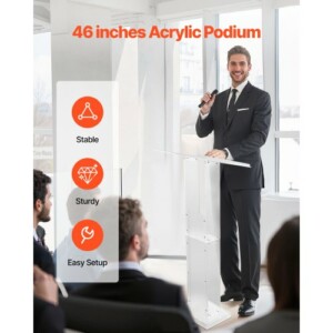 VEVOR Φορητό Αναλόγιο 50 ιντσών από Ακρυλικό με Ευρύχωρη Επιφάνεια Ανάγνωσης JT1CGKYKL46IHZ6BL001V0 - Image 2