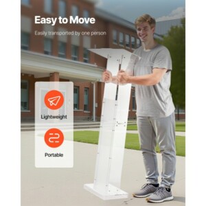 VEVOR Φορητό Αναλόγιο 50 ιντσών από Ακρυλικό με Ευρύχωρη Επιφάνεια Ανάγνωσης JT1CGKYKL46IHZ6BL001V0 - Image 5