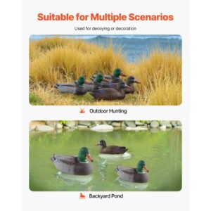 VEVOR Ρεαλιστικά Πλαστικά Πλωτά Ομοιώματα Πάπιας Teal για Κυνήγι JTSLYESY6JT0EQYMH001V0 - Image 5