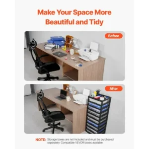 VEVOR Πλαστική Οργάνωση 10 Επιπέδων Μεγάλης Χωρητικότητας Μαύρο Πλαίσιο JTZCCHTZ10CJWVVC4V0 - Image 5