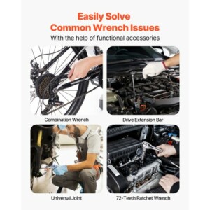 VEVOR Σετ Καρυδάκια 450 Τμχ με 6.4/9.5/12.7 mm Δίσκο και Πορτοκαλί Συρτάρι JXGJ143812SAEFGIH002V0 - Image 4