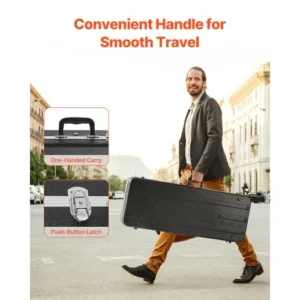 VEVOR Ηλεκτρική Κιθάρα Σκληρή Θήκη 105εκ με Κλειδαριά και Κλειδιά για Ηλεκτρική Κιθάρα JXJTYHJXABSD0TZAVV0 - Image 4