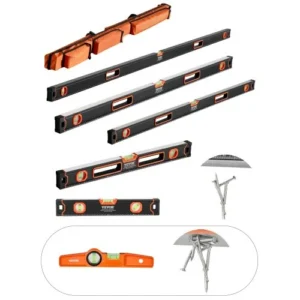 VEVOR Σετ 6 Αλφαδιών 78/48/32/24/16/10 Ίντσες με Φυσαλίδες JXSPC78INCH401BF2V0