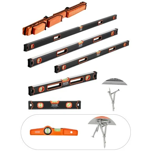 VEVOR Σετ 6 Αλφαδιών 78/48/32/24/16/10 Ίντσες με Φυσαλίδες JXSPC78INCH401BF2V0 VEVOR Σετ 6 Αλφαδιών 78/48/32/24/16/10 Ίντσες με Φυσαλίδες JXSPC78INCH401BF2V0