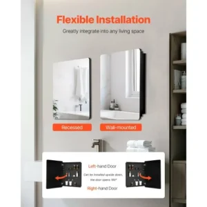 VEVOR Ντουλάπι Φαρμάκων 24" x 30" με Ρυθμιζόμενα Ράφια και Καθρέφτη JXYJJXJ2430IYDJW2V0 - Image 4