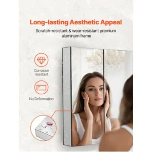 VEVOR Ντουλάπι Φαρμάκων 66x76cm με Ρυθμιζόμενα Ράφια και Καθρέφτη JXYJJXJ2630IPL2I7V0 - Image 3